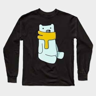 Bear with Scarf doodle Long Sleeve T-Shirt